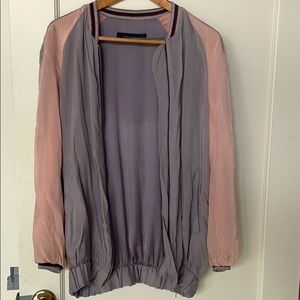 Zara oversized light bomber jacket